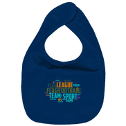 Flag Football Word Bubble - Organic Baby Bib