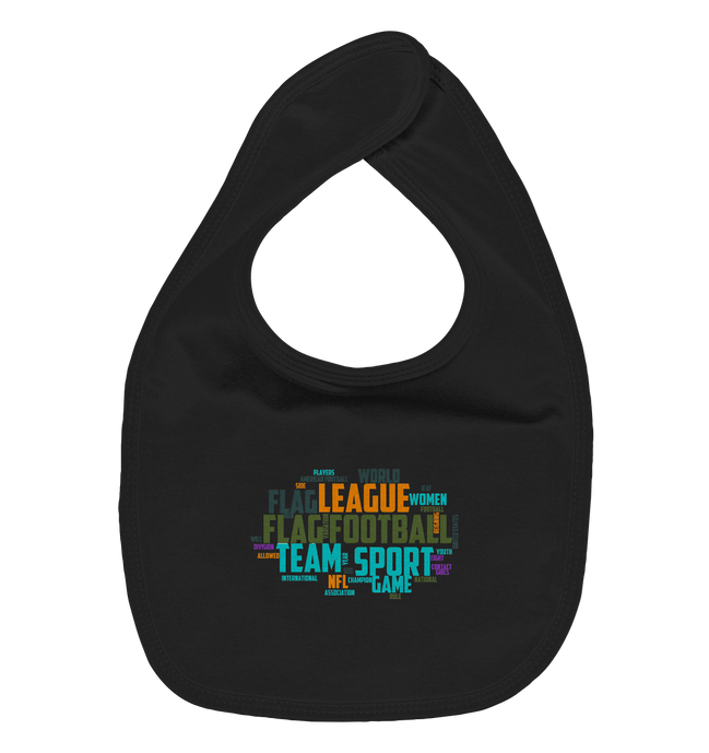 Flag Football Word Bubble - Organic Baby-Lätzchen
