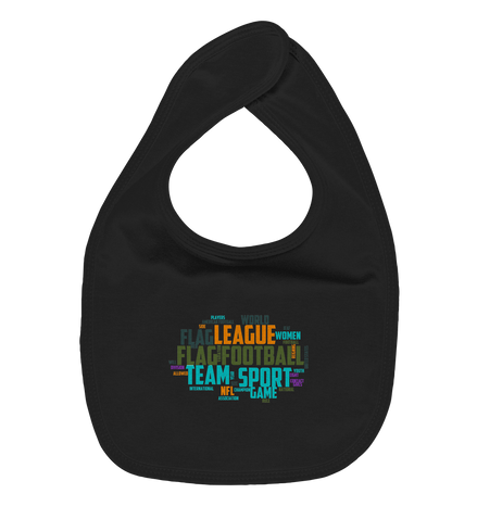 Flag Football Word Bubble - Organic Baby-Lätzchen