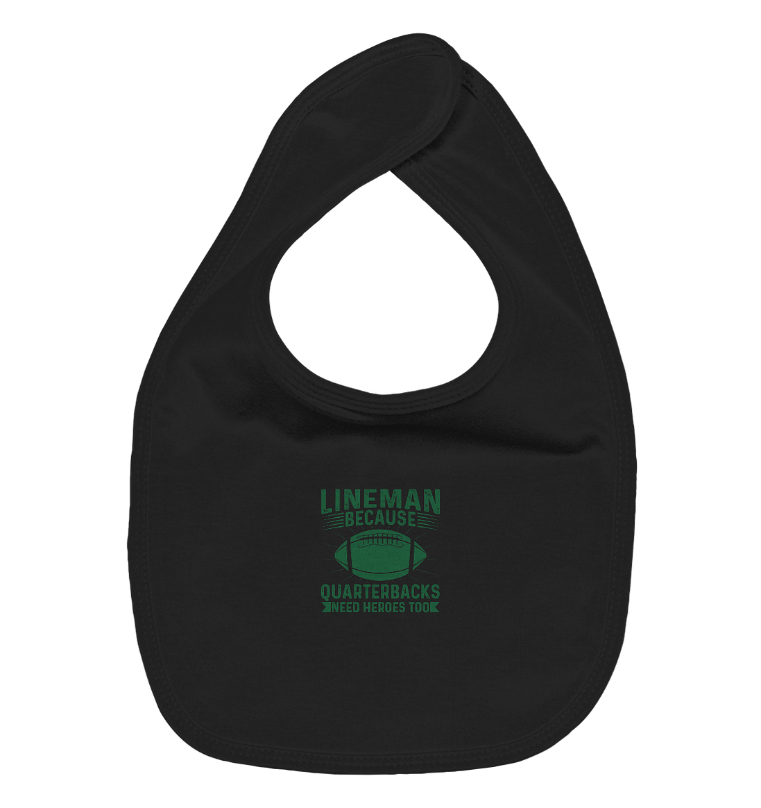 Lineman Heroes Green - Organic Baby-Lätzchen