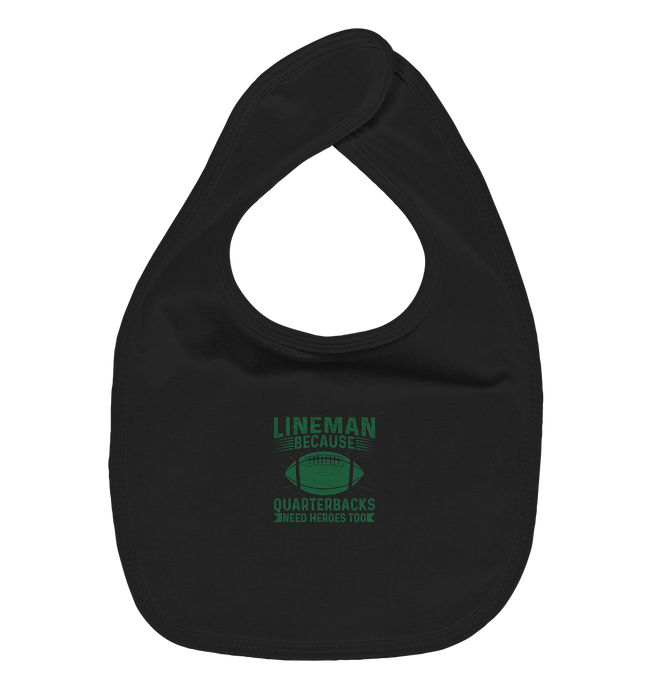 Lineman Heroes Green - Organic Baby-Lätzchen
