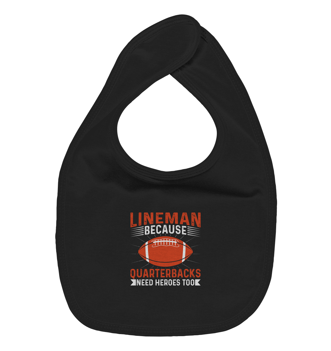 Lineman Quarterback Heroes - Organic Baby-Lätzchen