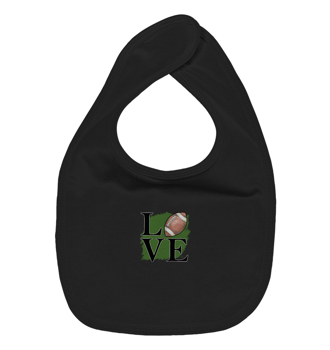 Football Love II - Organic Baby Bib