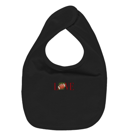 Football Love - Organic Baby Bib