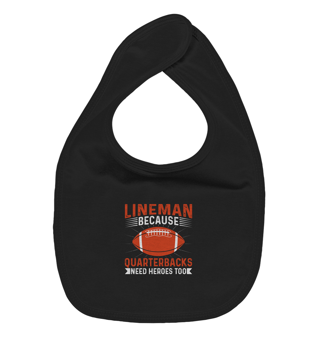 Lineman Quarterback Heroes - Organic Baby-Lätzchen