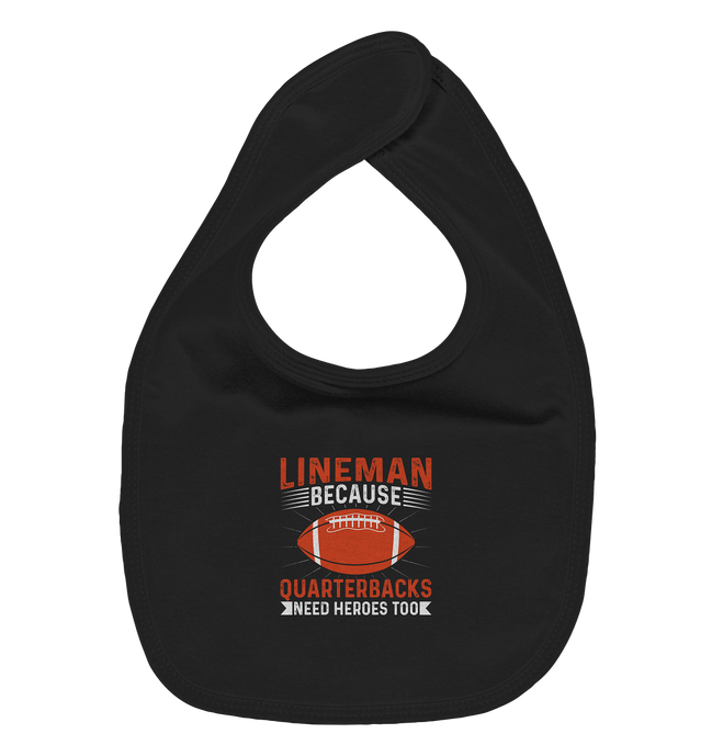 Lineman Quarterback Heroes - Organic Baby-Lätzchen