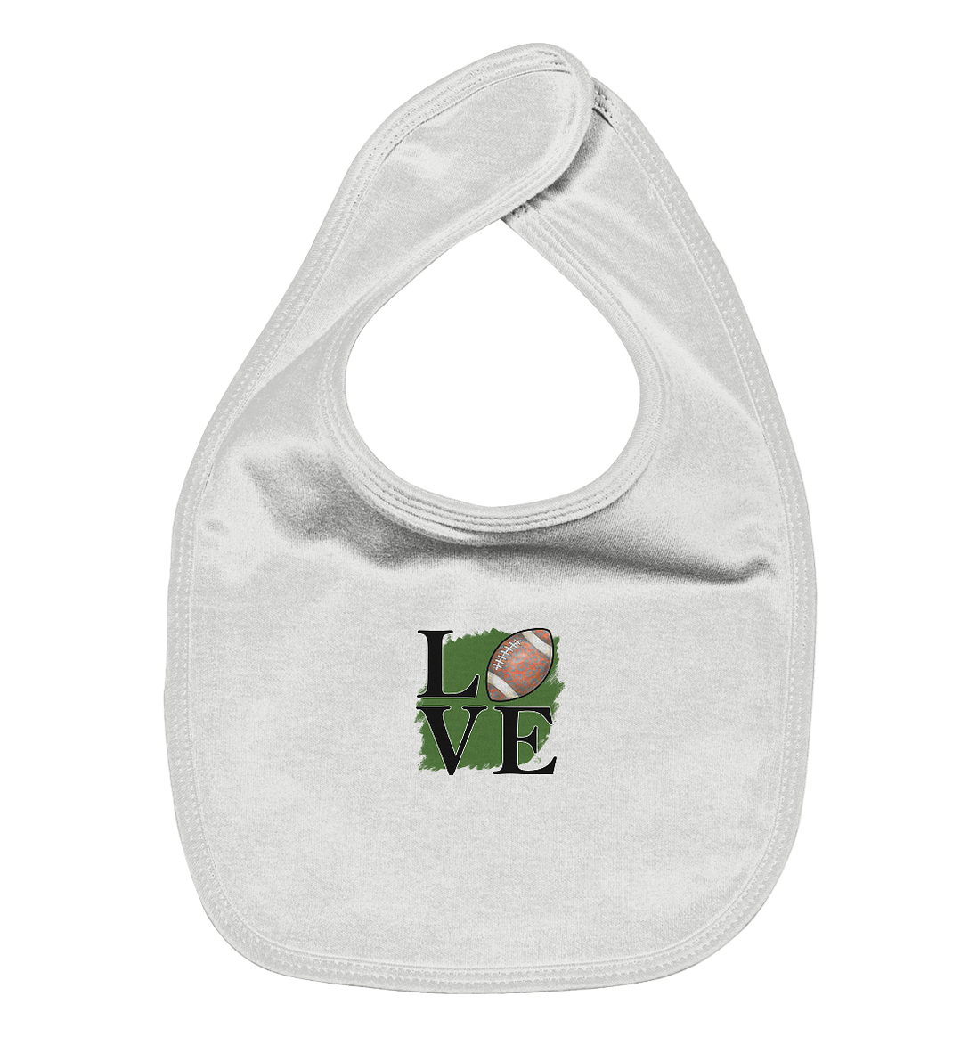 Football Love II - Organic Baby Bib
