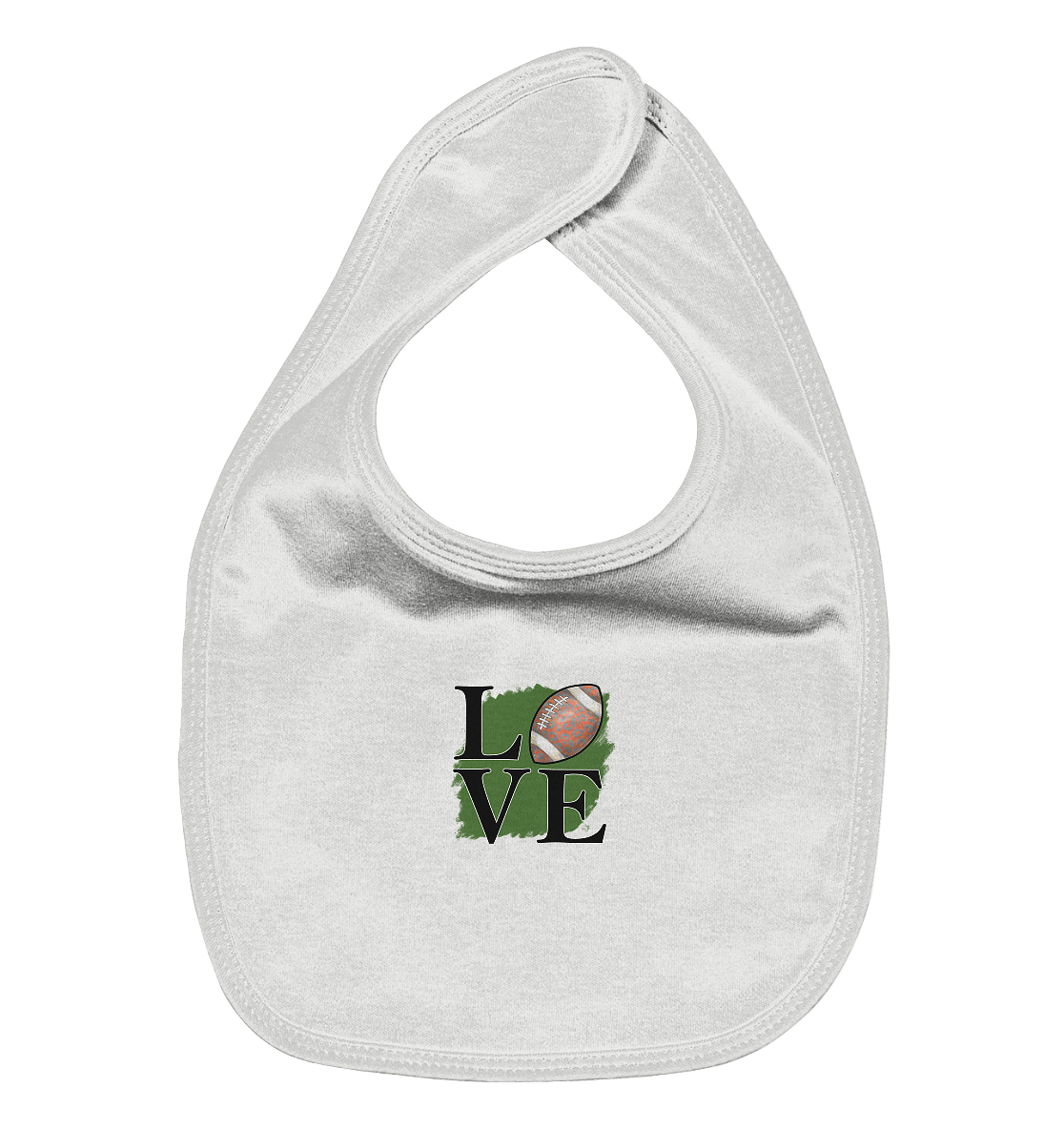 Football Love II - Organic Baby Bib