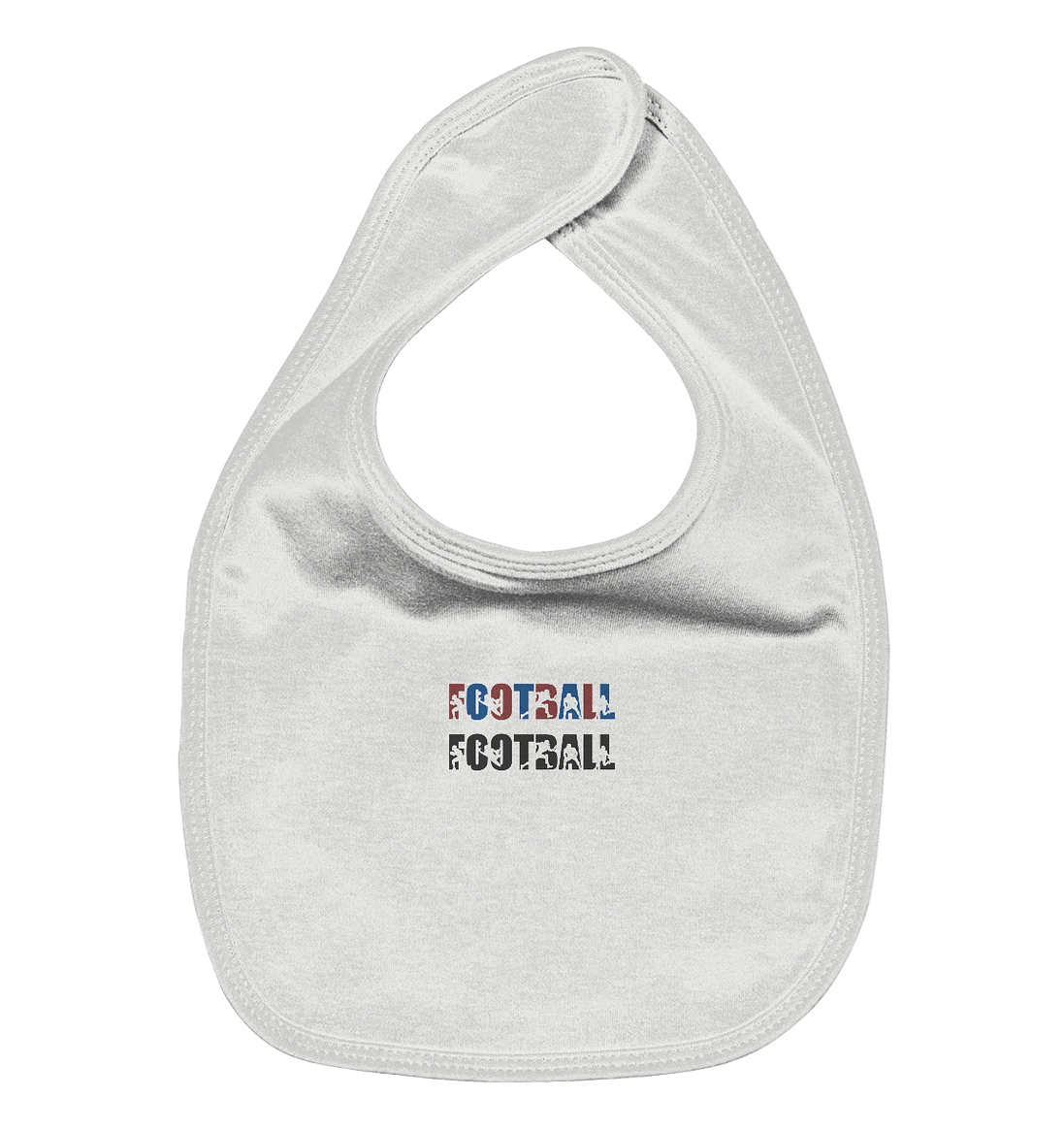 Football Silhouette - Organic Baby-Lätzchen