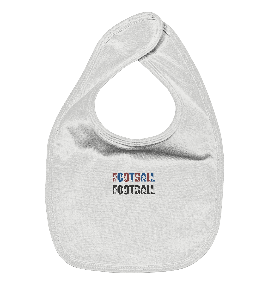 Football Silhouette - Organic Baby-Lätzchen