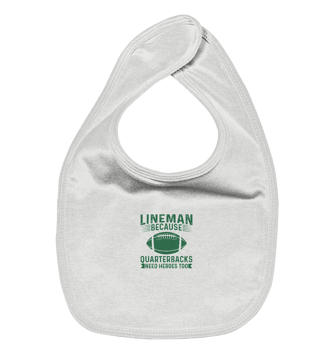 Lineman Heroes Green - Organic Baby-Lätzchen