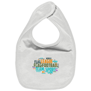 Flag Football Word Bubble - Organic Baby Bib