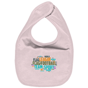 Flag Football Word Bubble - Organic Baby Bib