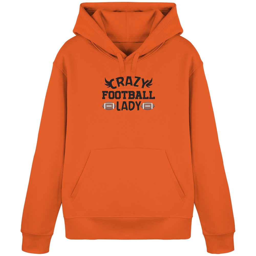 Crazy Football Lady - Organic Basic Hoodie