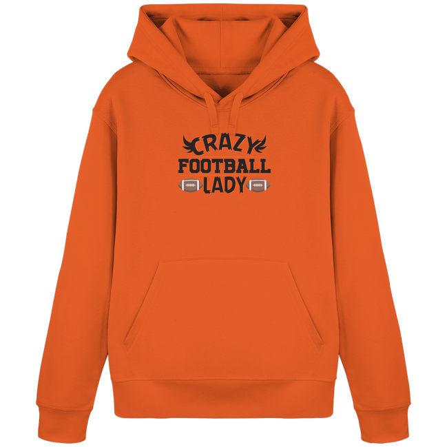 Crazy Football Lady - Organic Basic Hoodie