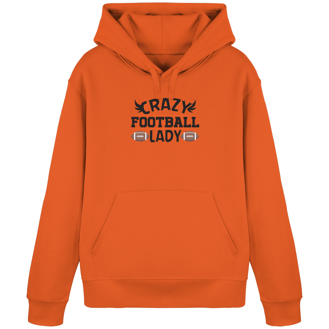 Crazy Football Lady - Organic Basic Hoodie