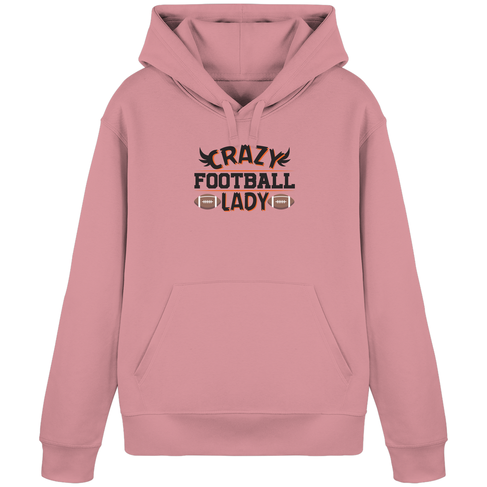 Crazy Football Lady - Organic Basic Hoodie