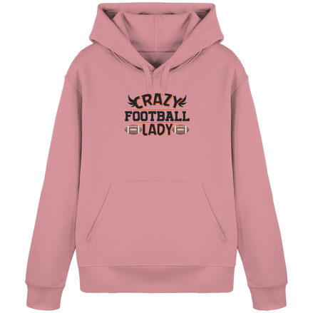 Crazy Football Lady - Organic Basic Hoodie