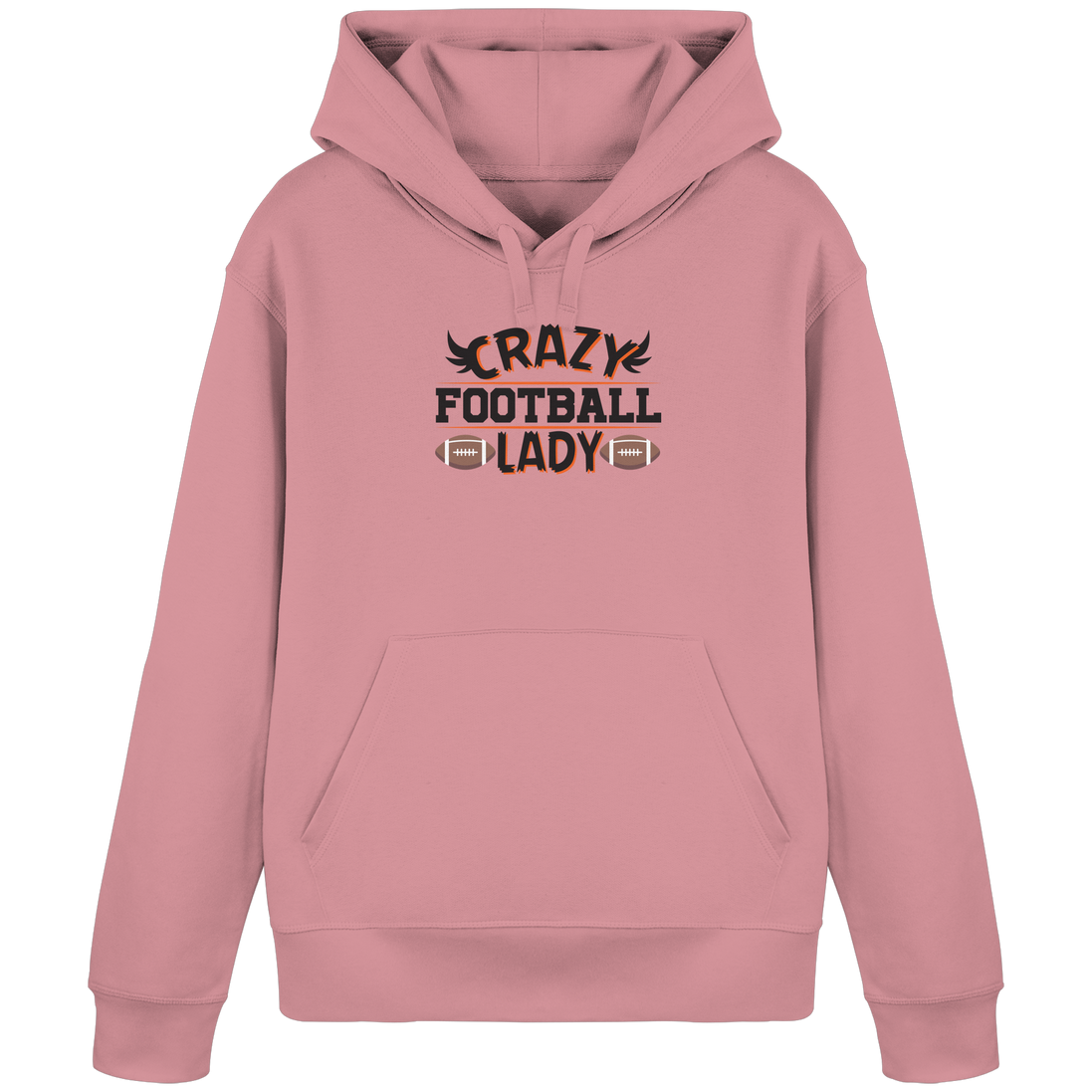 Crazy Football Lady - Organic Basic Hoodie