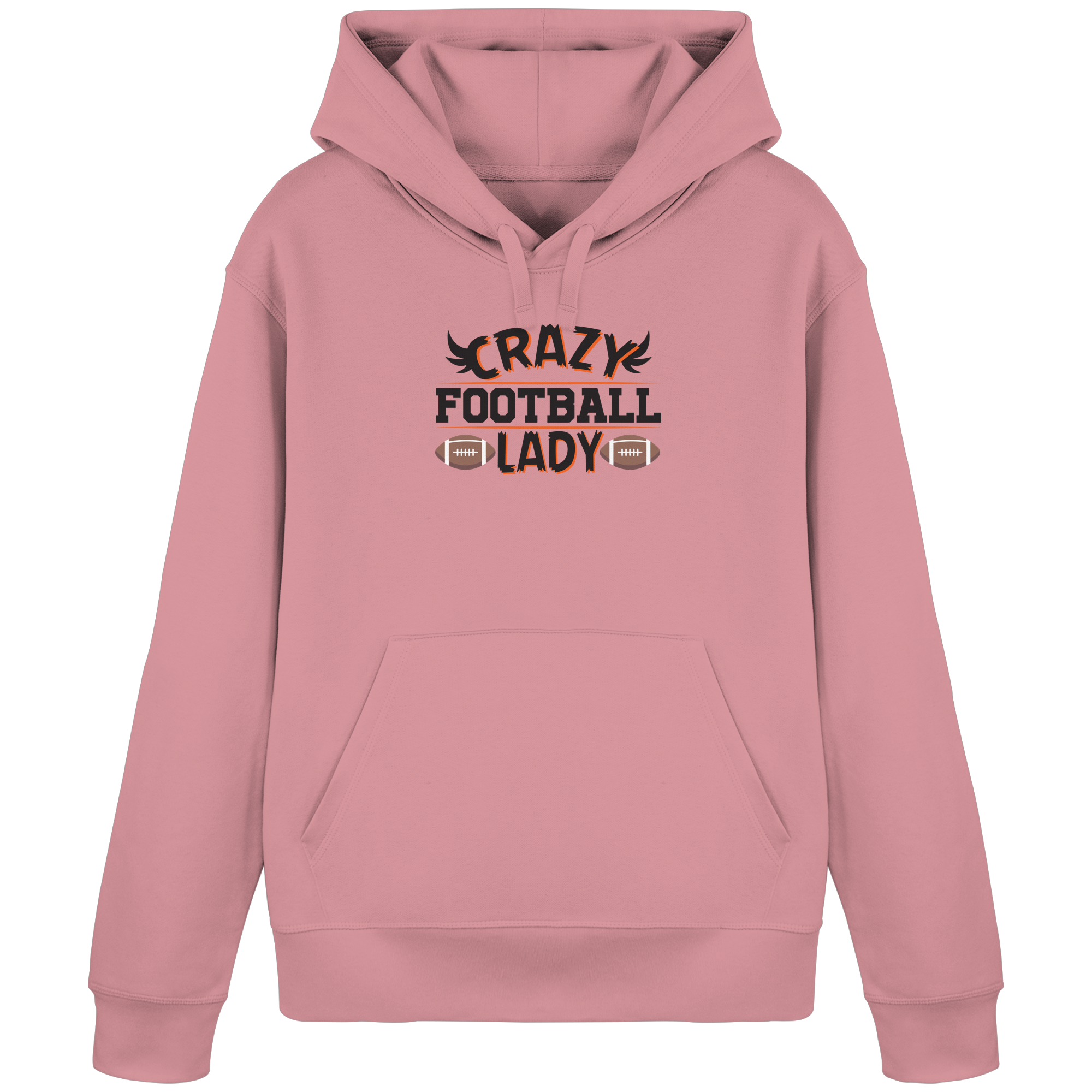 Crazy Football Lady - Organic Basic Hoodie