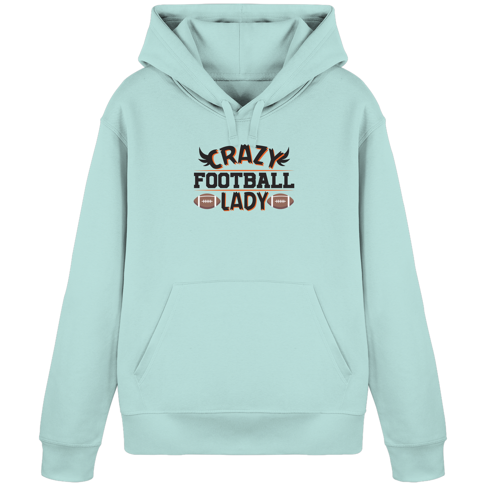 Crazy Football Lady - Organic Basic Hoodie