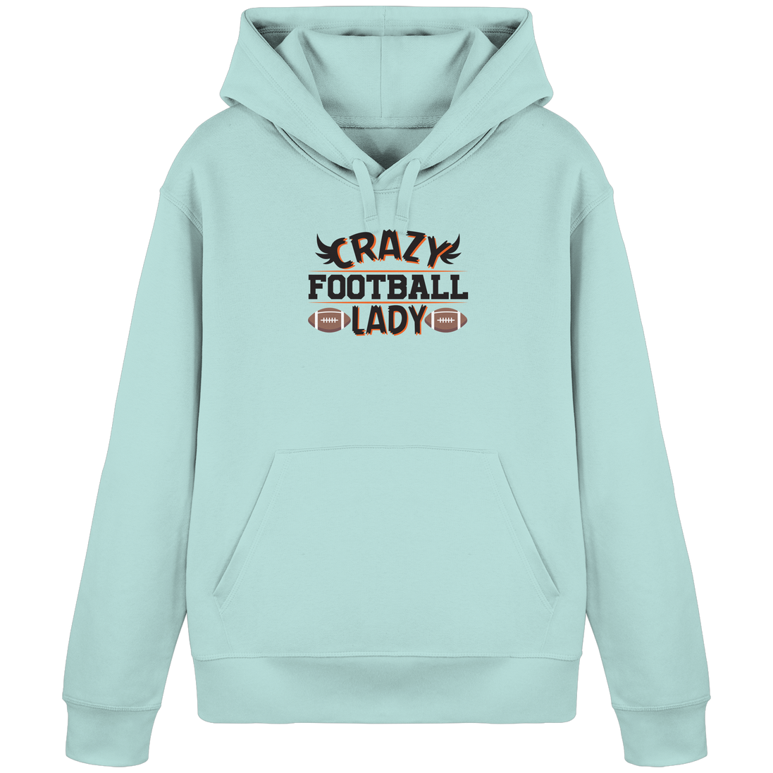 Crazy Football Lady - Organic Basic Hoodie