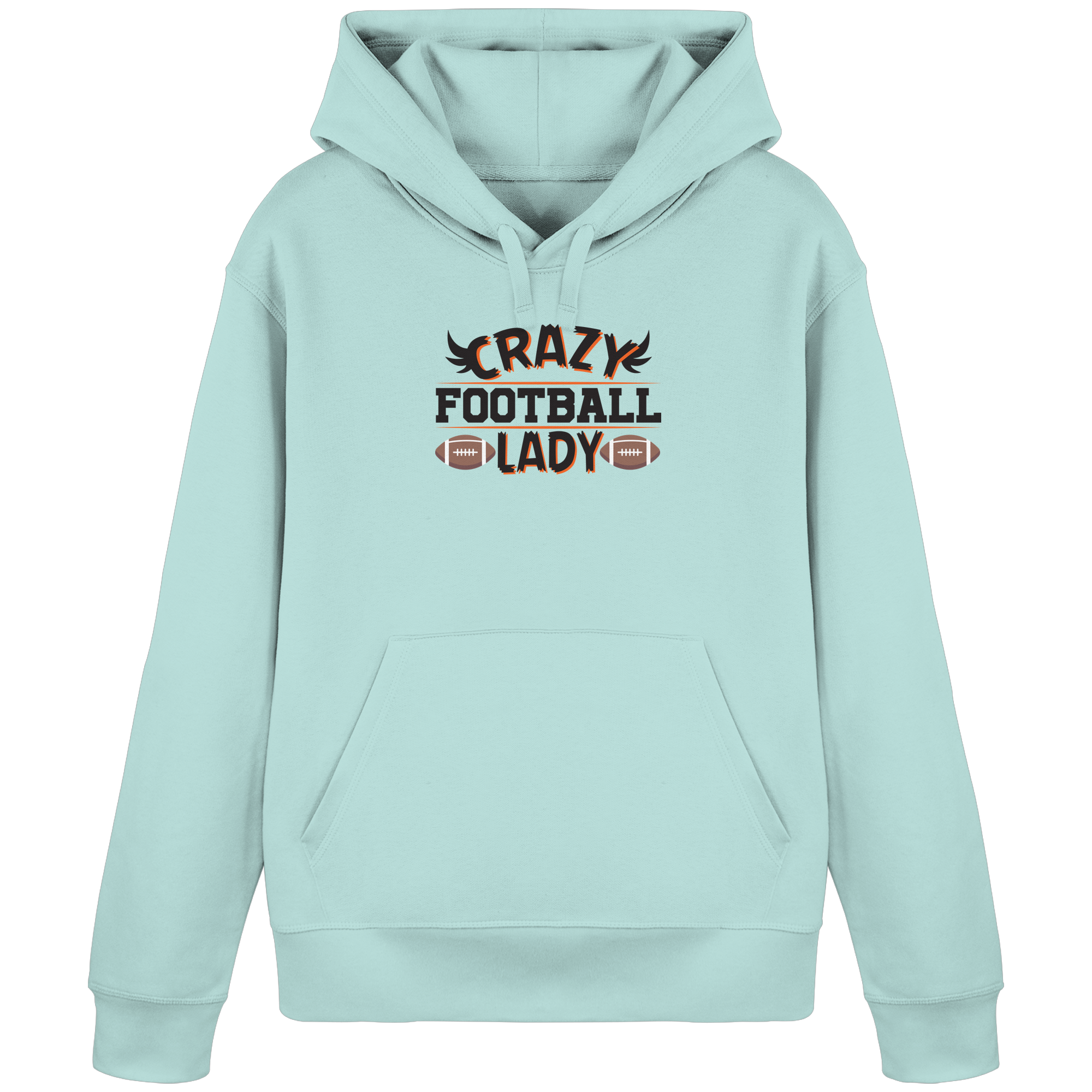 Crazy Football Lady - Organic Basic Hoodie