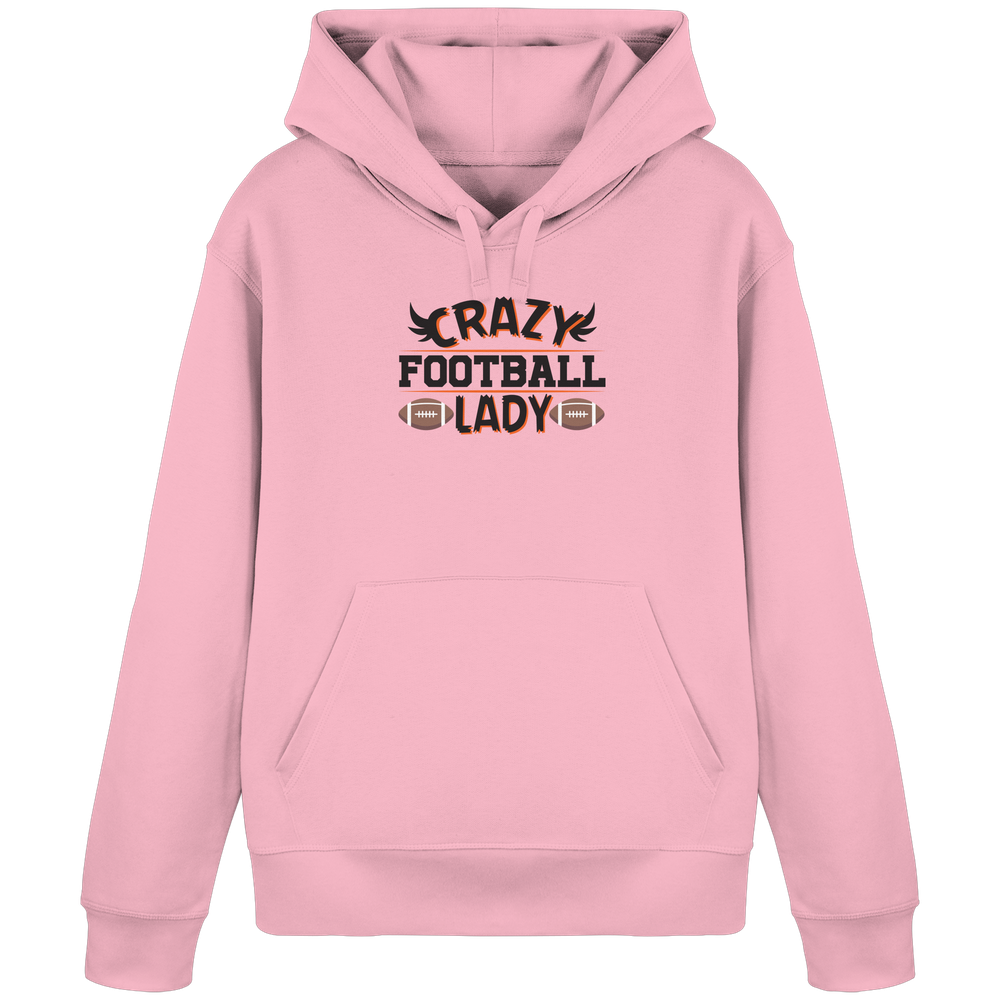 Crazy Football Lady - Organic Basic Hoodie