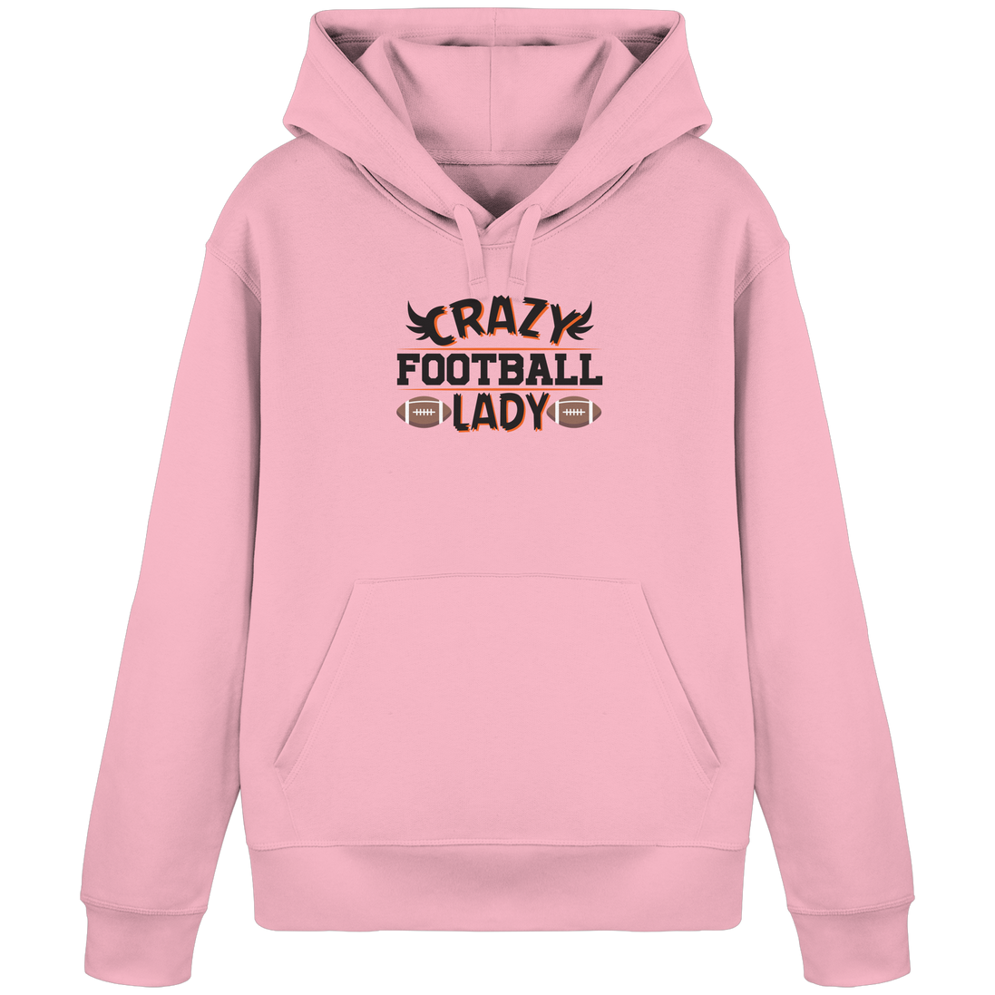 Crazy Football Lady - Organic Basic Hoodie