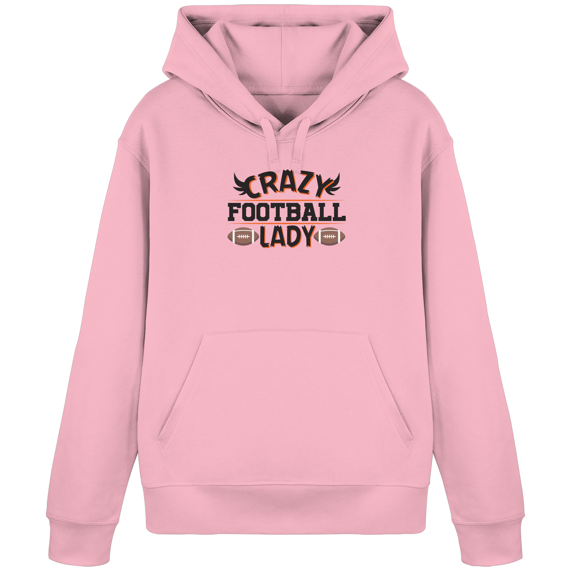 Crazy Football Lady - Organic Basic Hoodie
