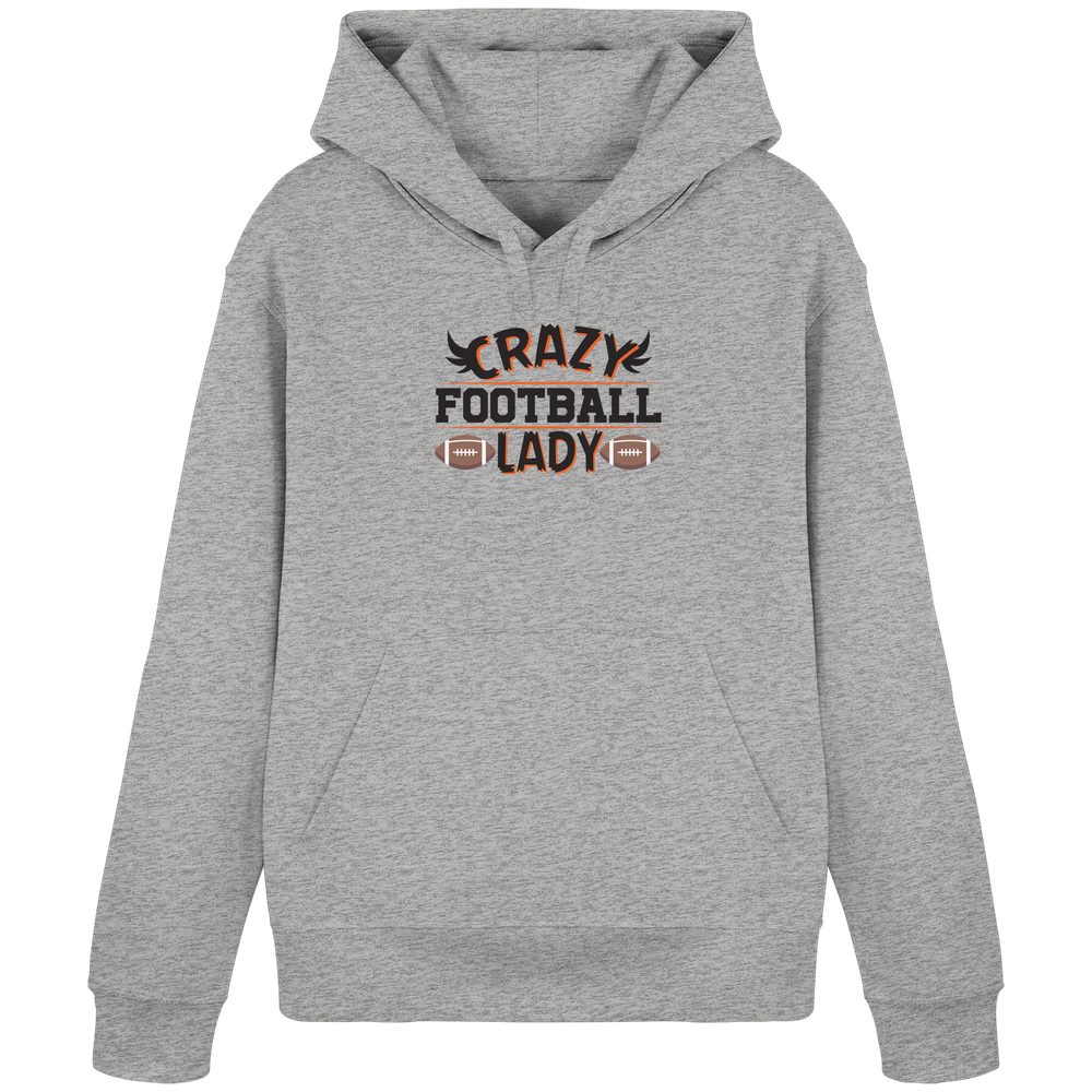 Crazy Football Lady - Organic Basic Hoodie
