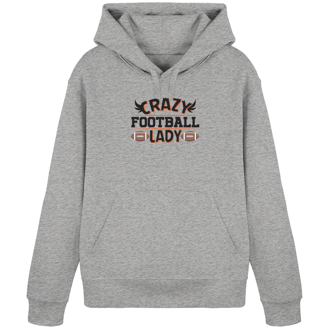 Crazy Football Lady - Organic Basic Hoodie