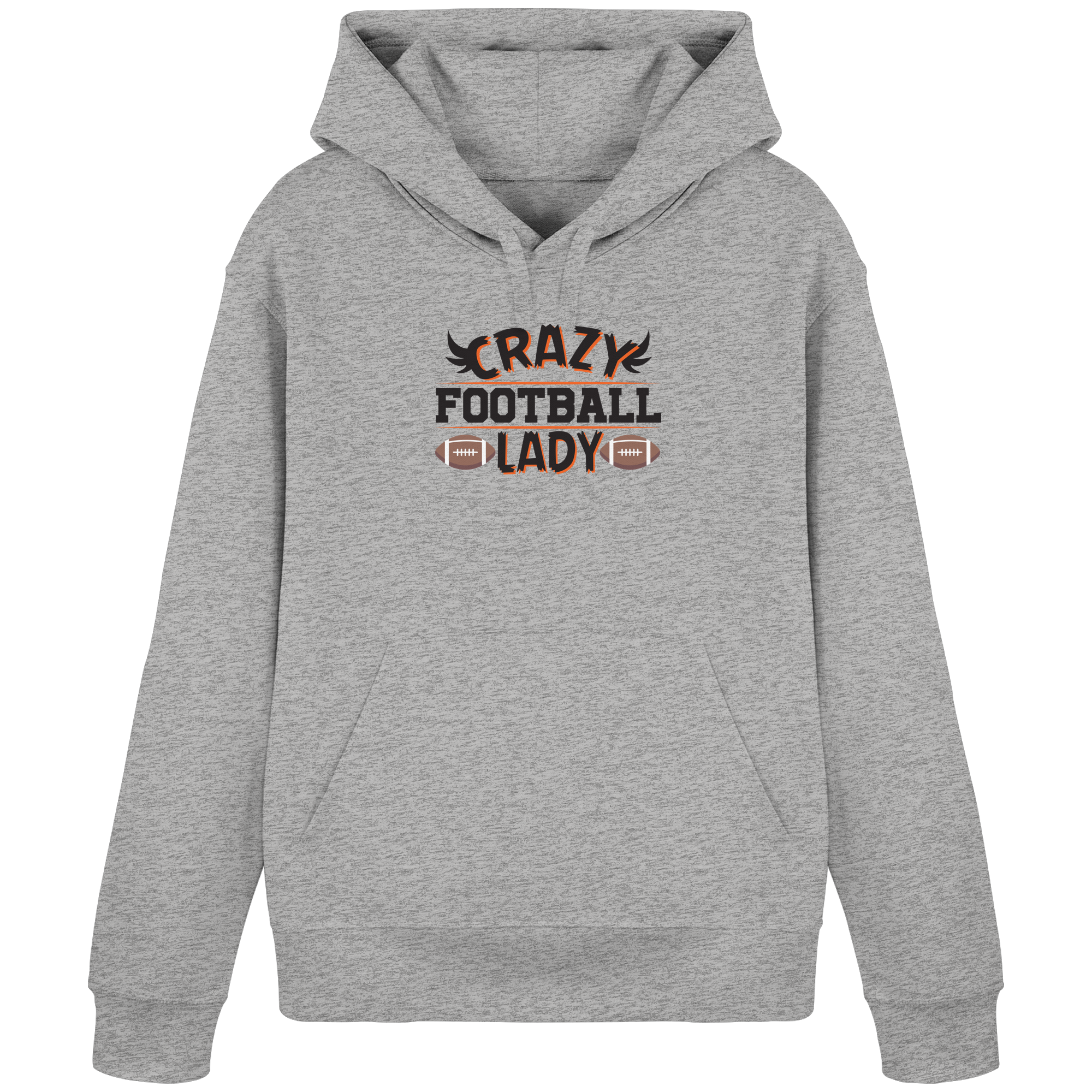 Crazy Football Lady - Organic Basic Hoodie