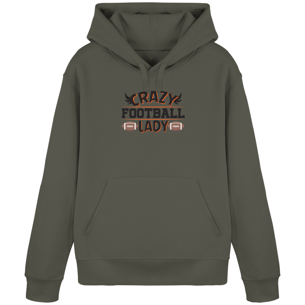 Crazy Football Lady - Organic Basic Hoodie