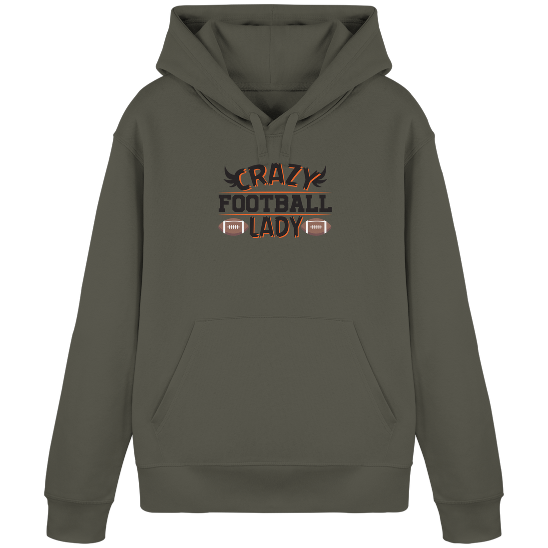 Crazy Football Lady - Organic Basic Hoodie