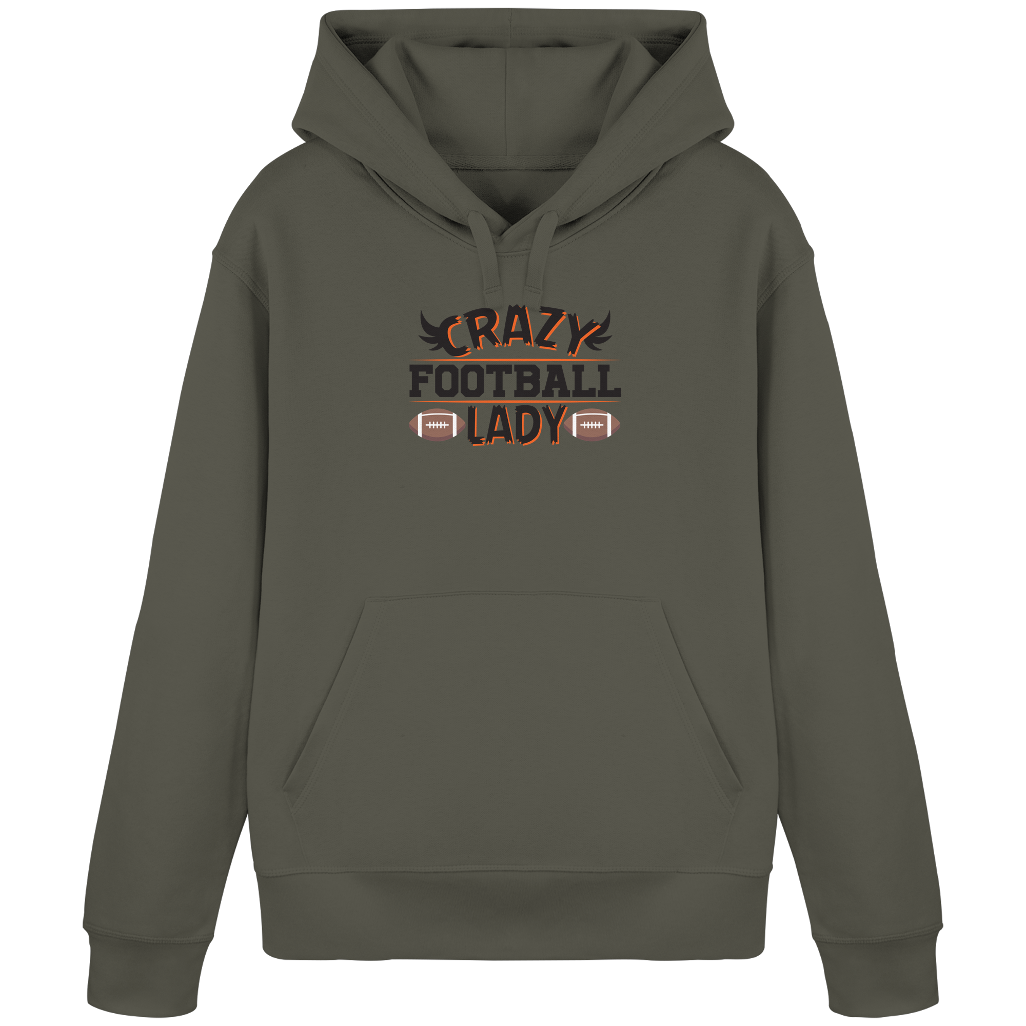 Crazy Football Lady - Organic Basic Hoodie