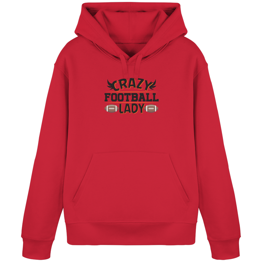 Crazy Football Lady - Organic Basic Hoodie