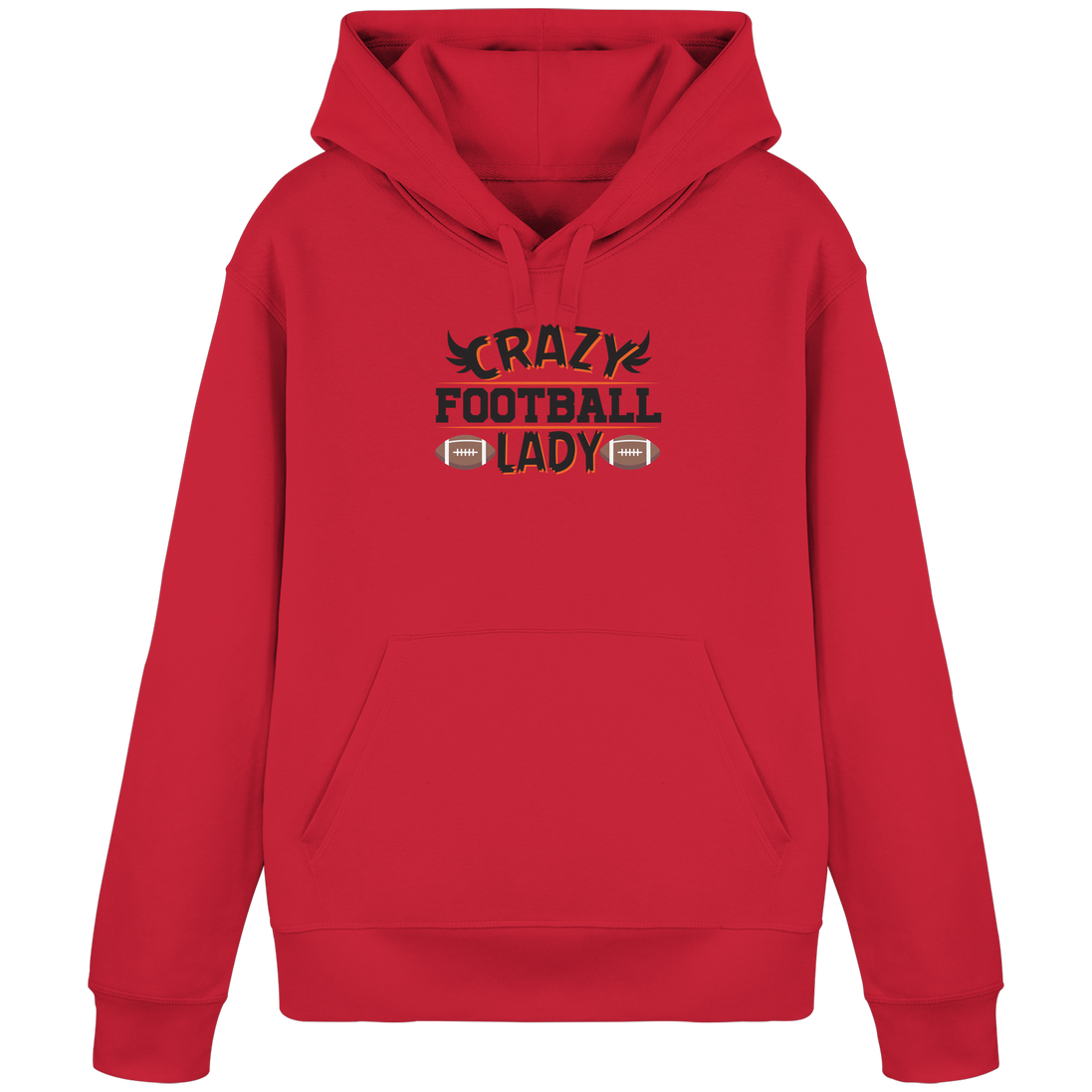 Crazy Football Lady - Organic Basic Hoodie
