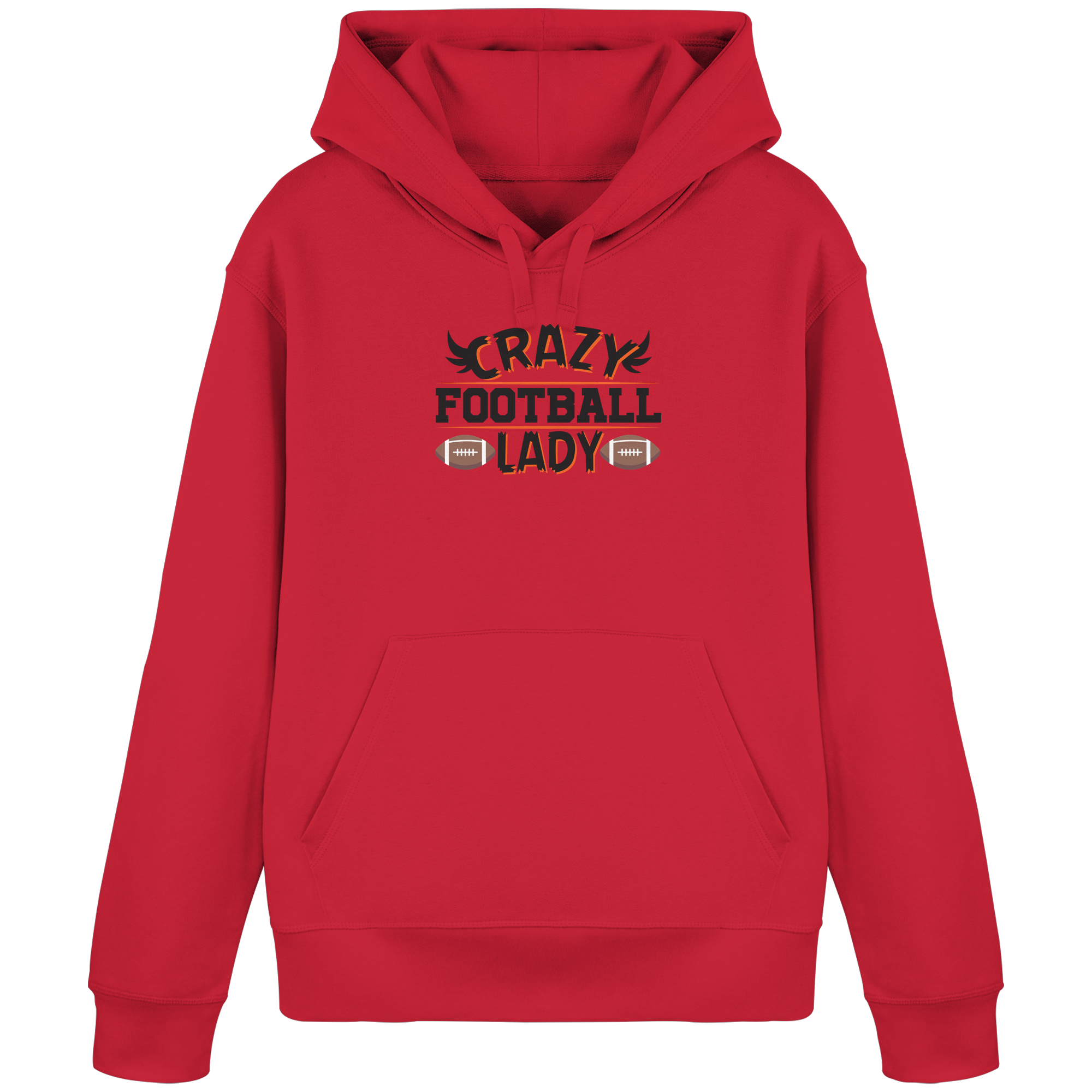 Crazy Football Lady - Organic Basic Hoodie