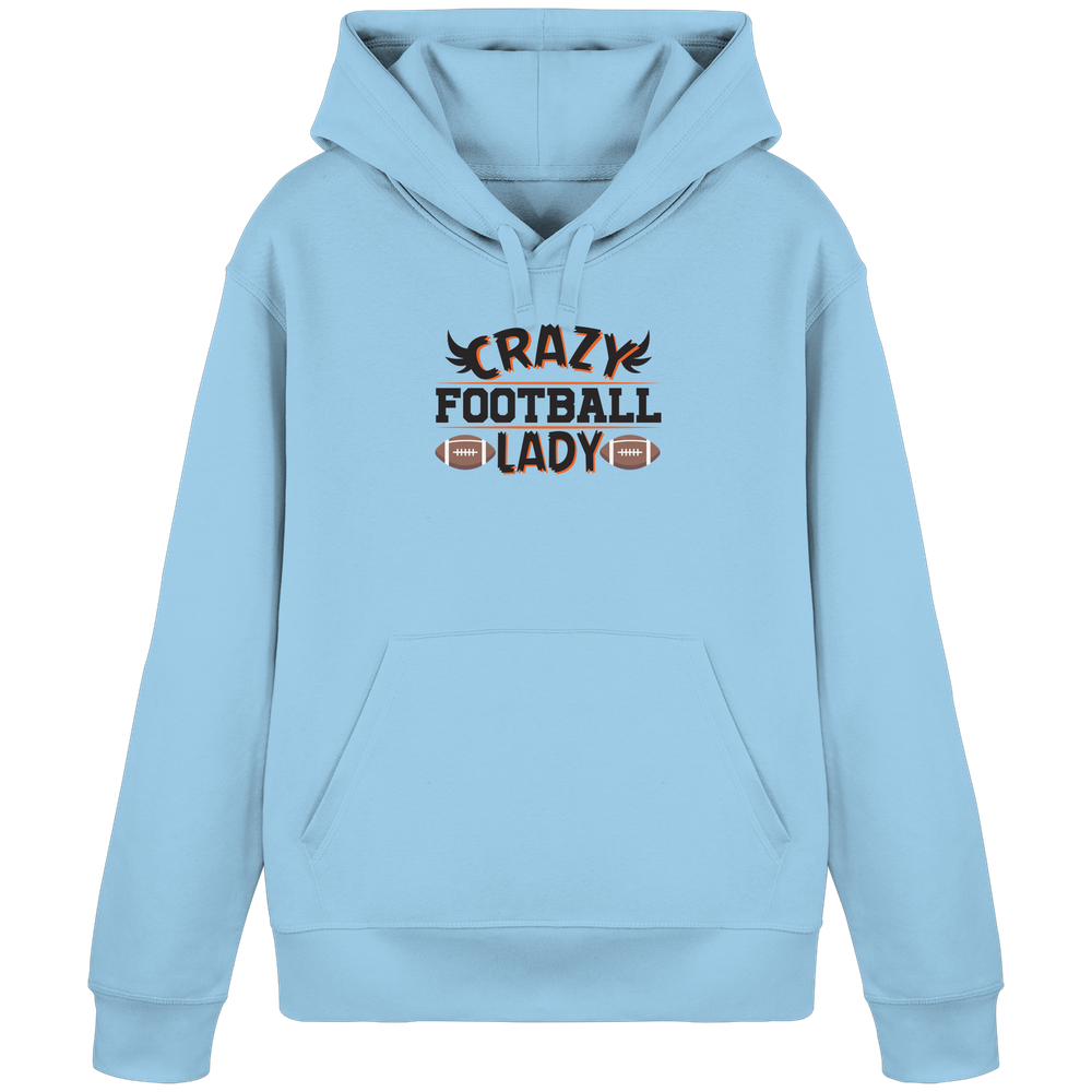 Crazy Football Lady - Organic Basic Hoodie