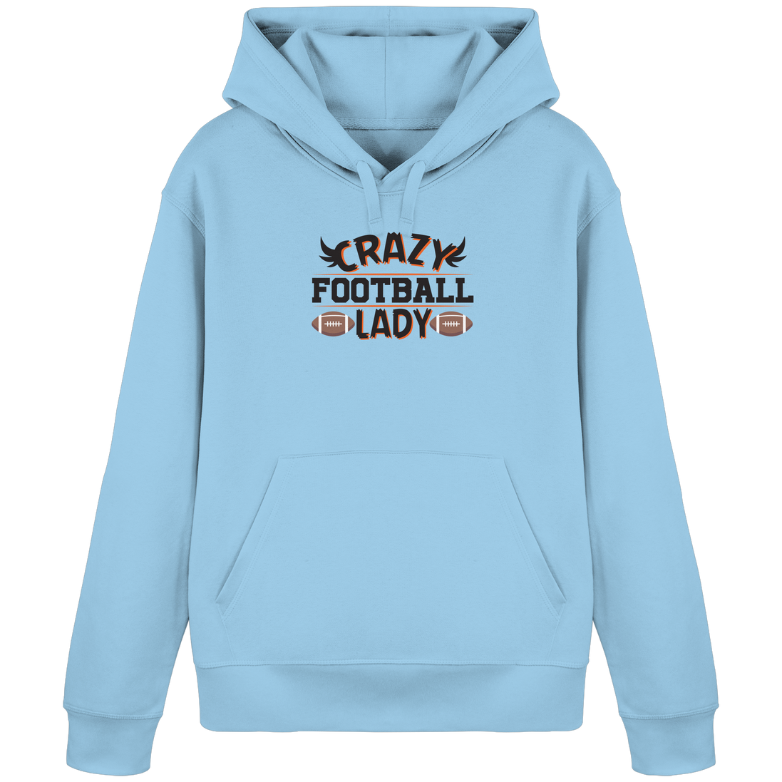 Crazy Football Lady - Organic Basic Hoodie