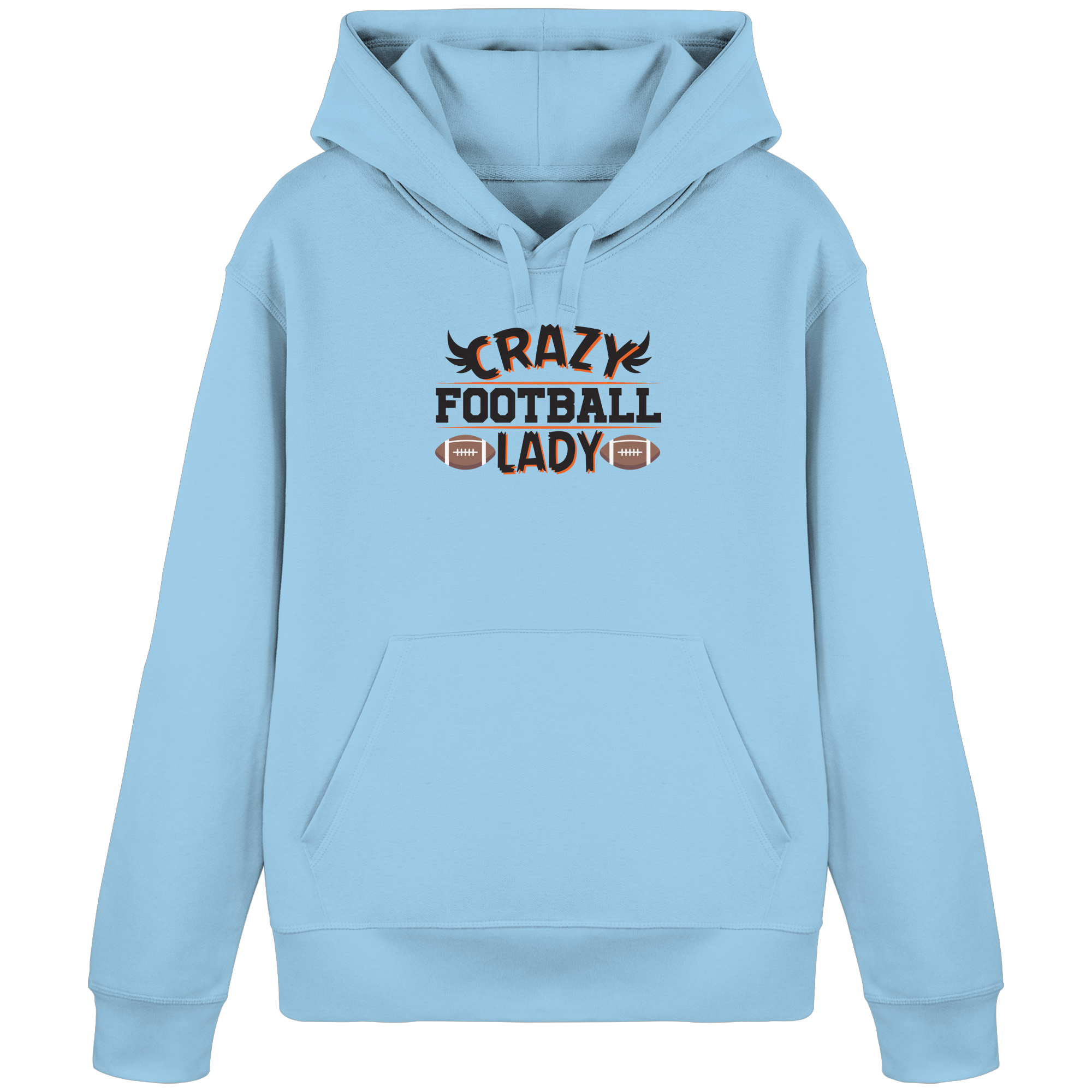 Crazy Football Lady - Organic Basic Hoodie