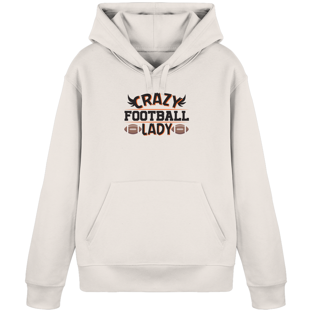 Crazy Football Lady - Organic Basic Hoodie