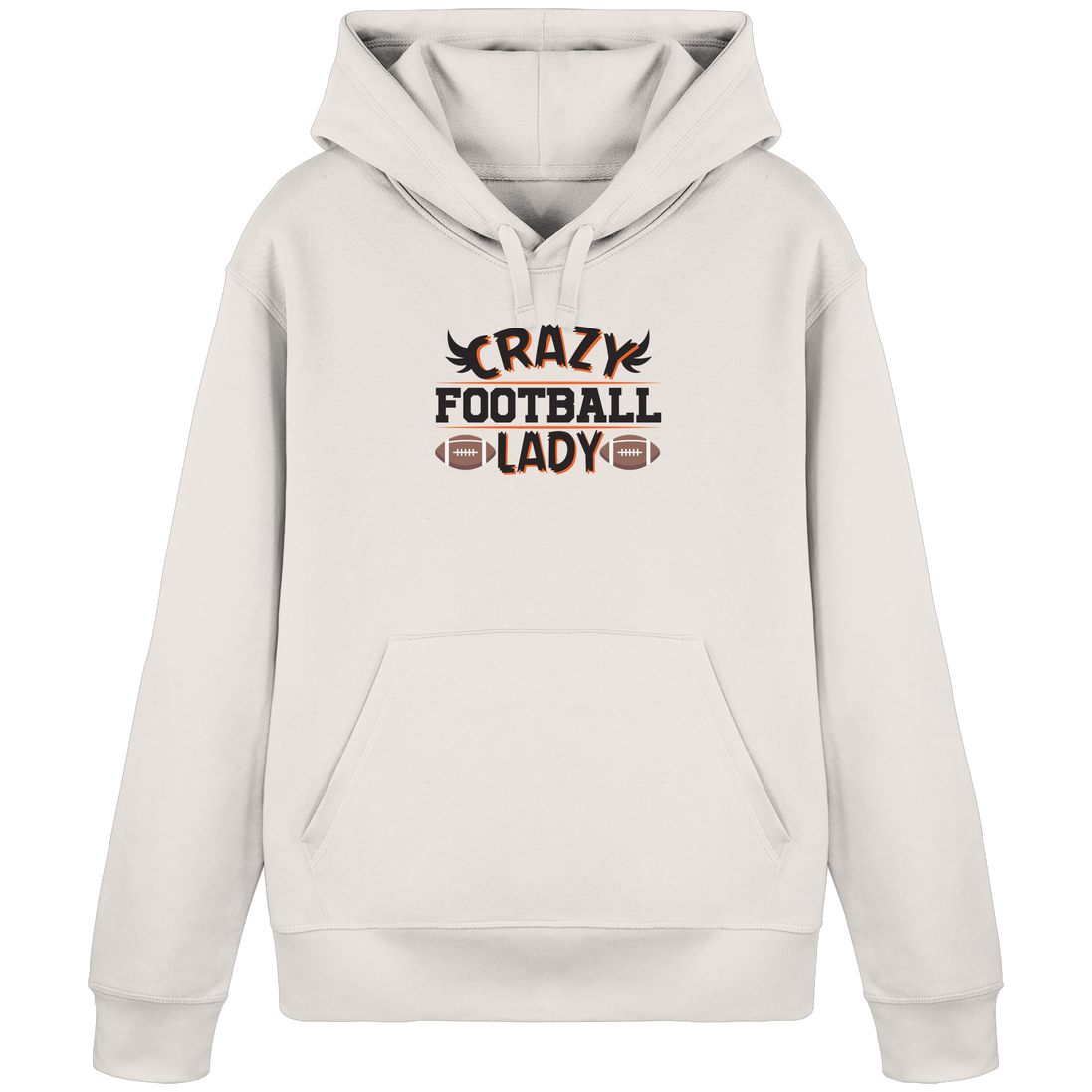Crazy Football Lady - Organic Basic Hoodie