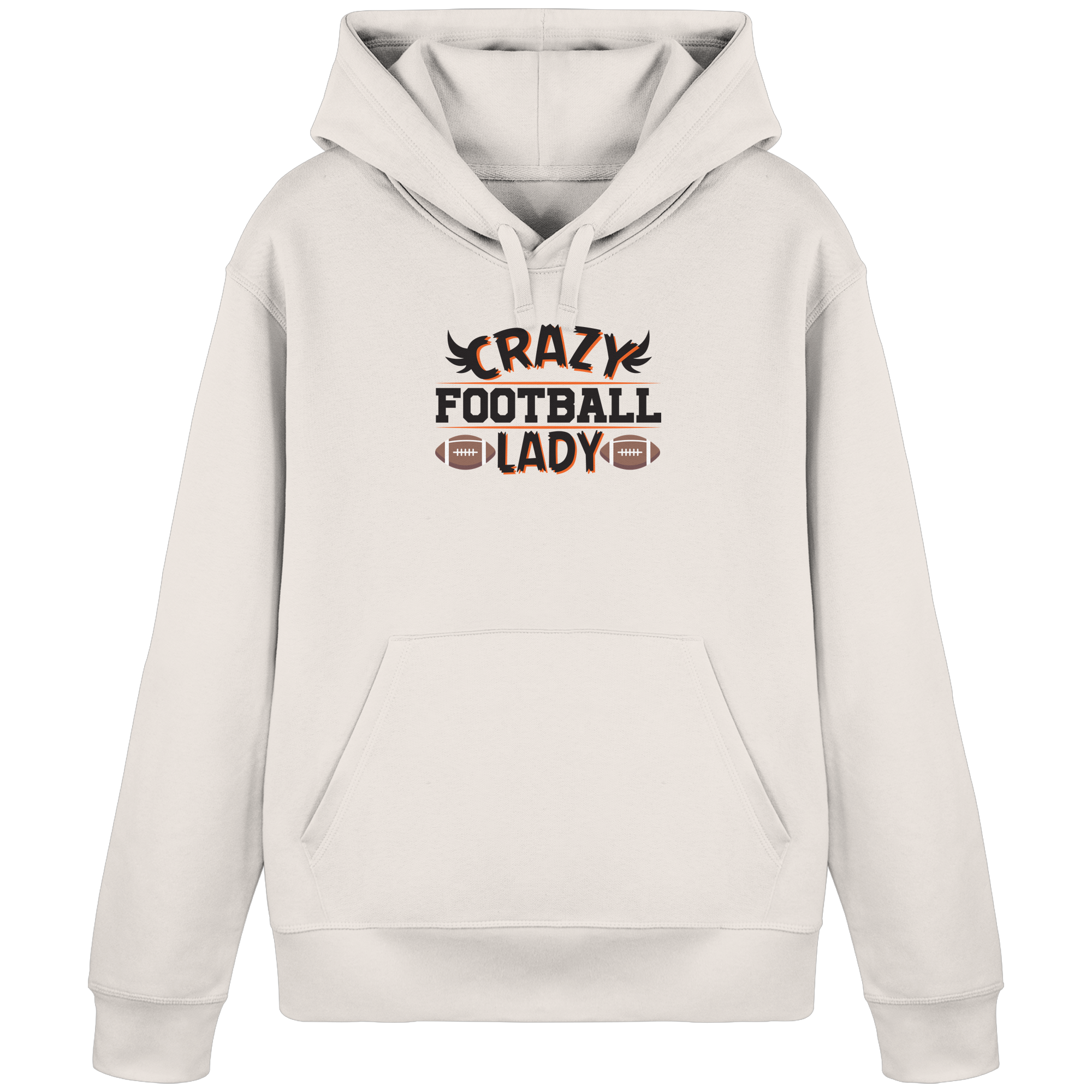 Crazy Football Lady - Organic Basic Hoodie