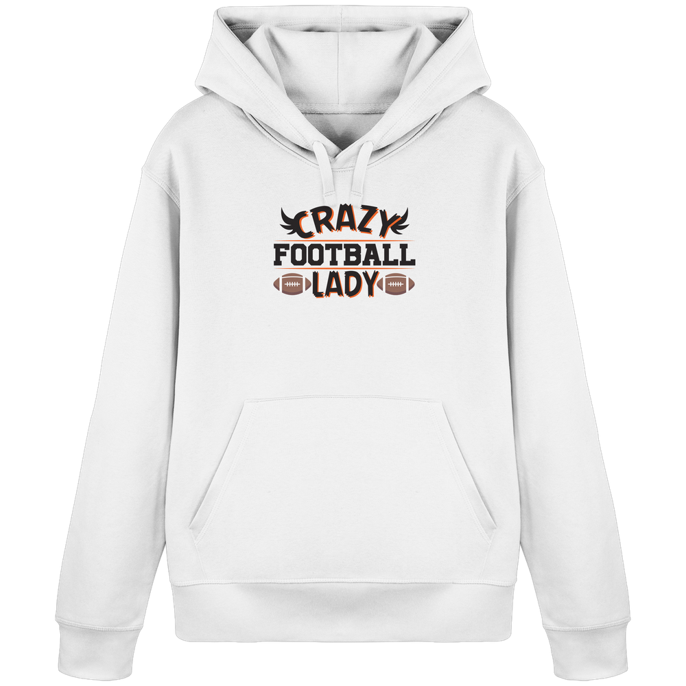 Crazy Football Lady - Organic Basic Hoodie
