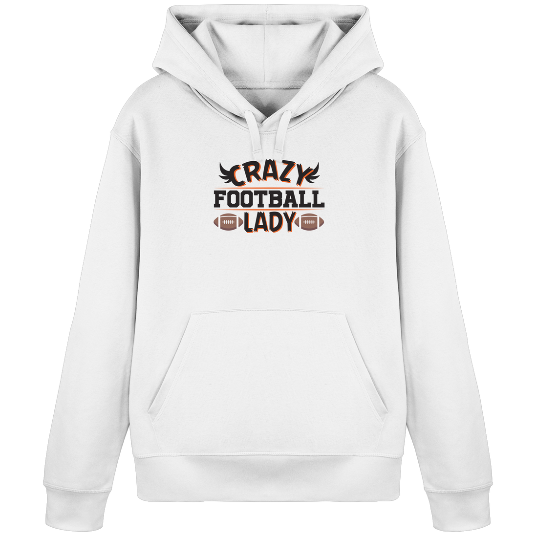 Crazy Football Lady - Organic Basic Hoodie