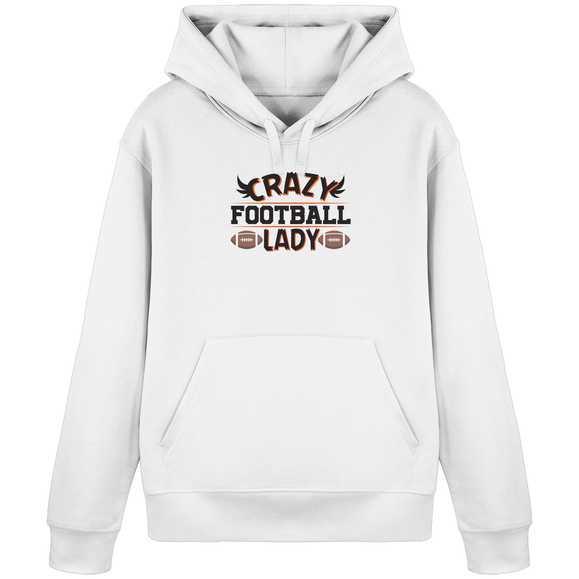 Crazy Football Lady - Organic Basic Hoodie