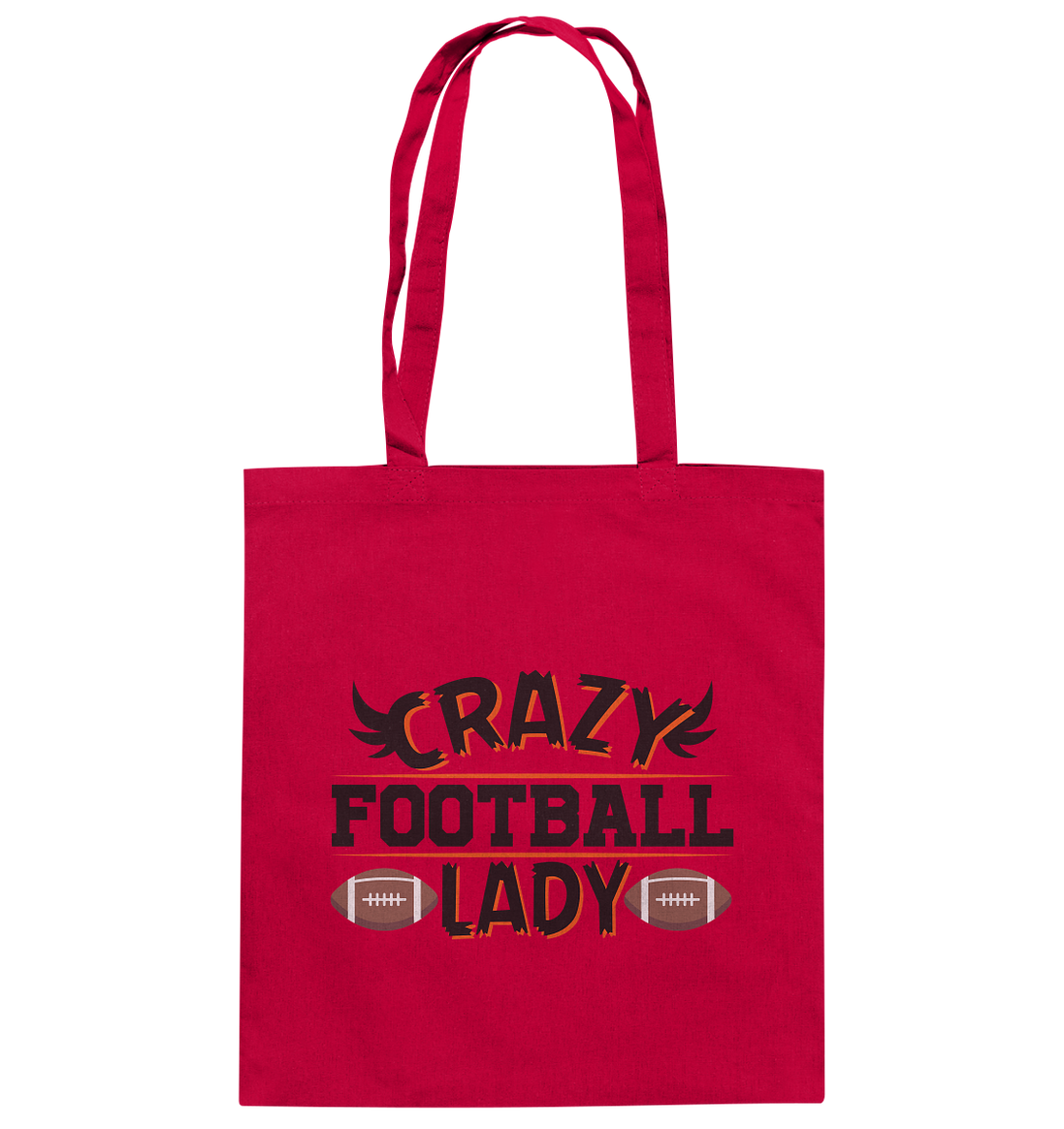 Crazy Football Lady - Organic Cotton Bag