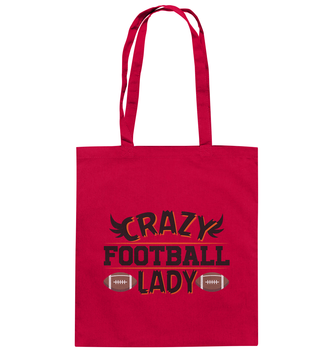 Crazy Football Lady - Organic Cotton Bag